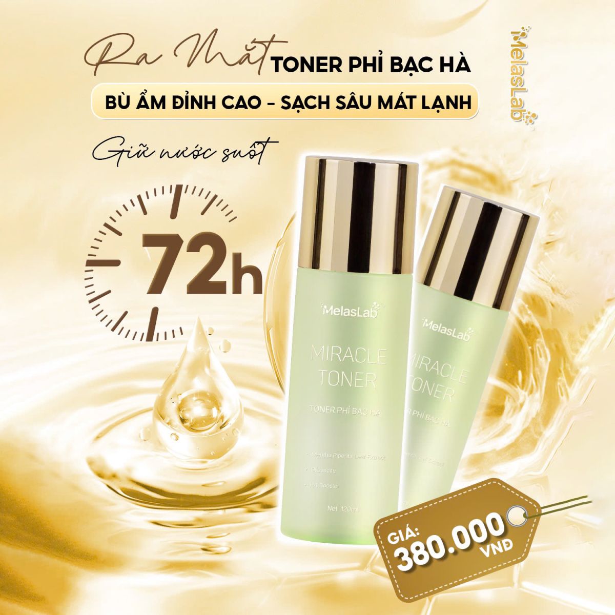 Miracle Toner Melaslab Toner Phỉ Bạc Hà