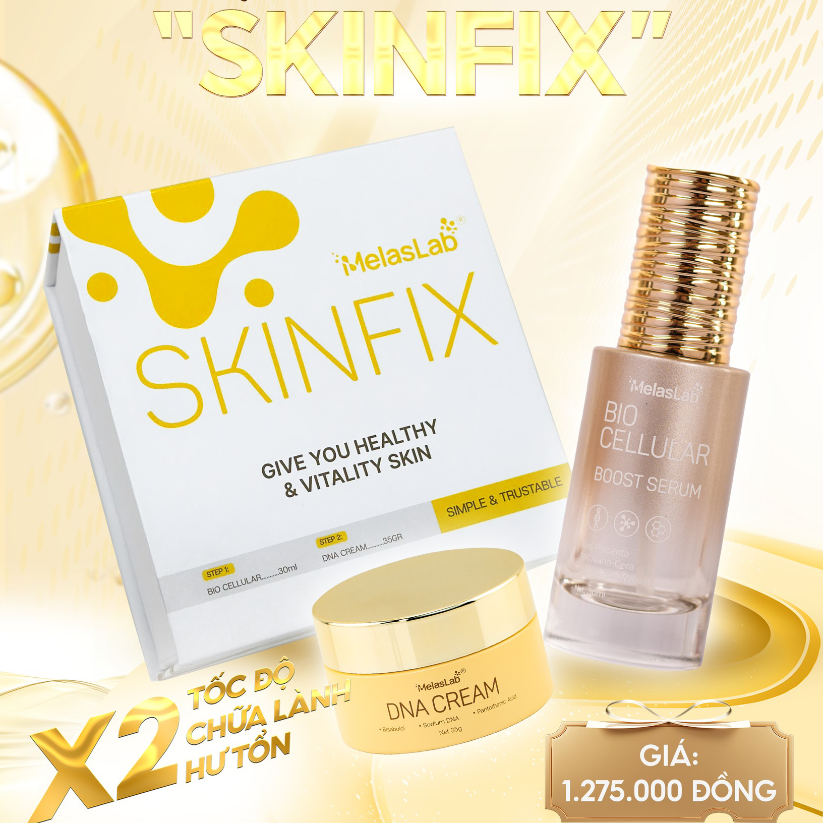 Combo Phục Hồi Chuyên Sâu SKINFIX Melaslab