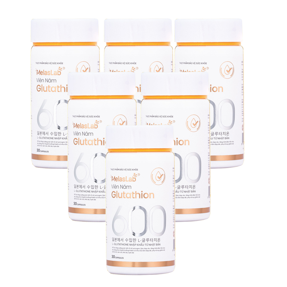 Liệu trình viên nám glutathione 600 Melaslab [ 6 Hộp ]