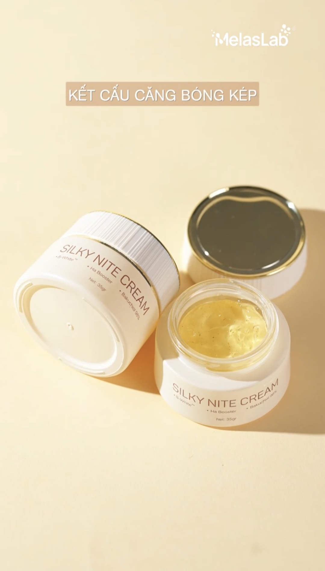 Kem Dưỡng Căng Bóng Silky Nite Cream Melaslab
