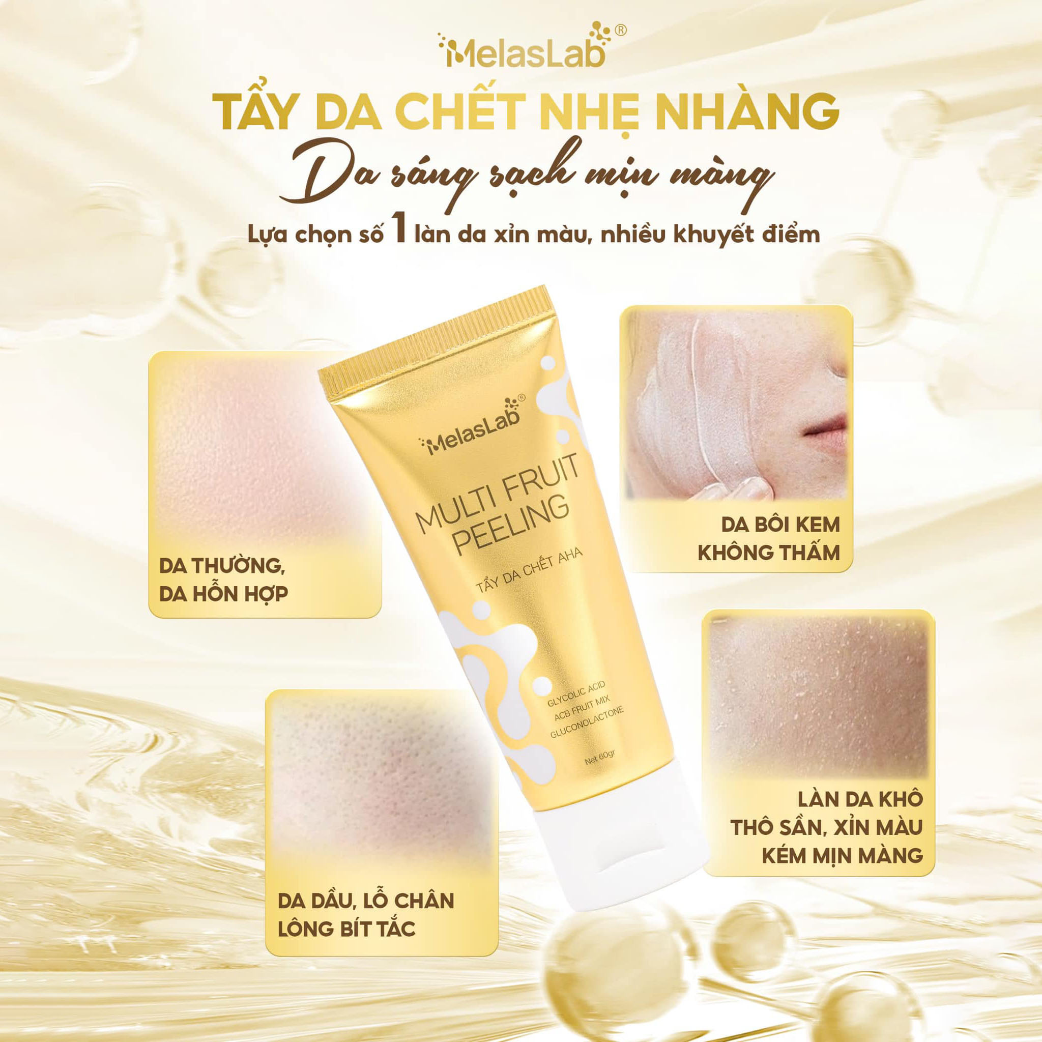 Multi Fruit Peeling Tẩy Da Chết Aha Melaslab