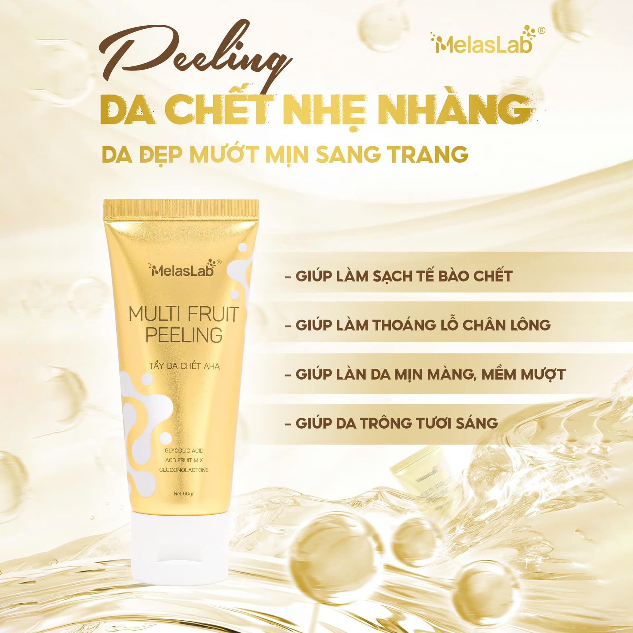 Multi Fruit Peeling Tẩy Da Chết Aha Melaslab